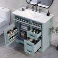 Christopher Knight Home 36" Bathroom Vanity with Sink, Tip-out Drawers, Soft-Close Doors, Grey