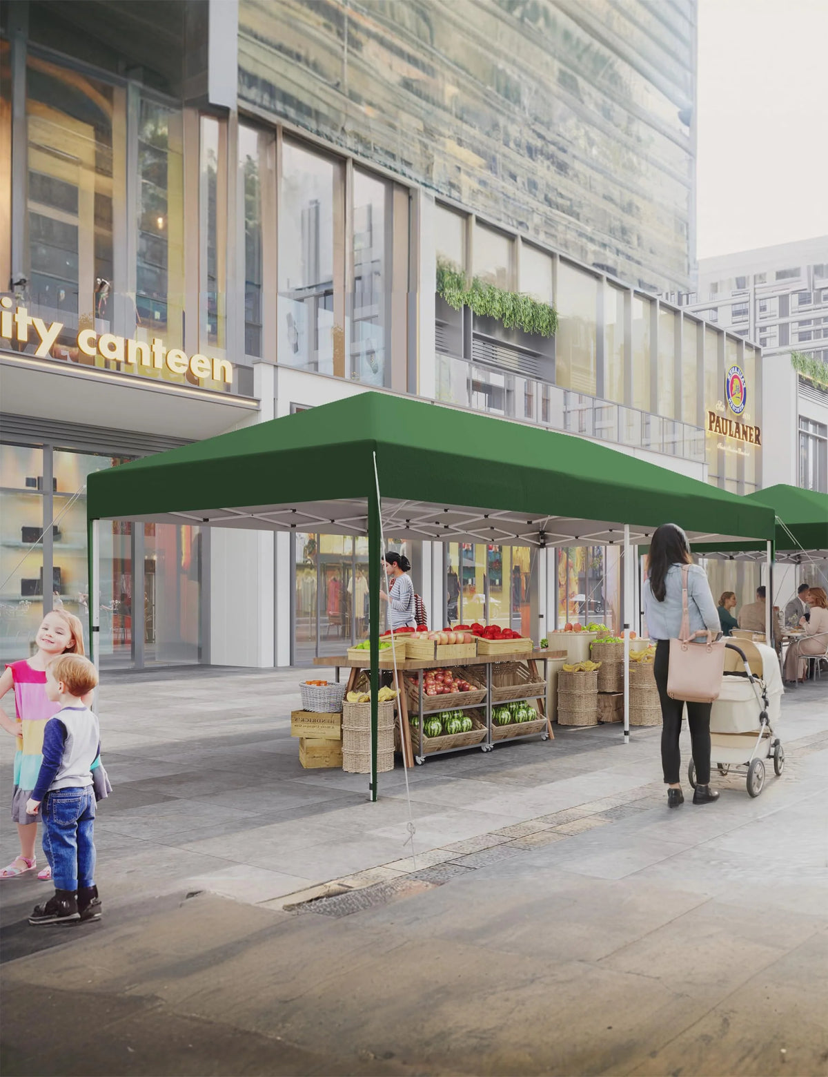 10x10FT/10x20FT Canopy Tent Pop Up Canopy, Commercial Instant Setup Canopy with 210D Fabric, Heavy Duty Commercial Instant Craft Fair Tent for Farmer Market, Vendor, Party, Event