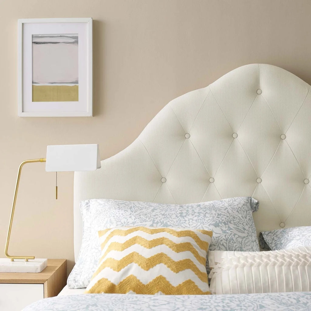 Modway Sovereign Queen Upholstered Fabric Headboard in Beige