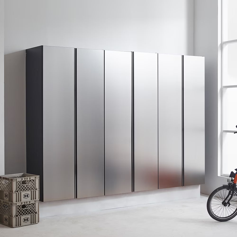 7-Piece Storage Cabinet Set, Modern Style Kitchen Furniture Set with Stand Cupboard and Console Table, Wall-Mounted or Free-standing Cabinet Set for Living Room, Kitchen, Dark Gray