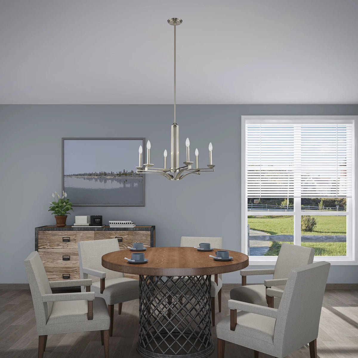 Livex Lighting Trumbull 6 Light Chandelier in Antique Brass