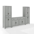 Crosley Tara 3 Piece Sideboard And Pantry Set