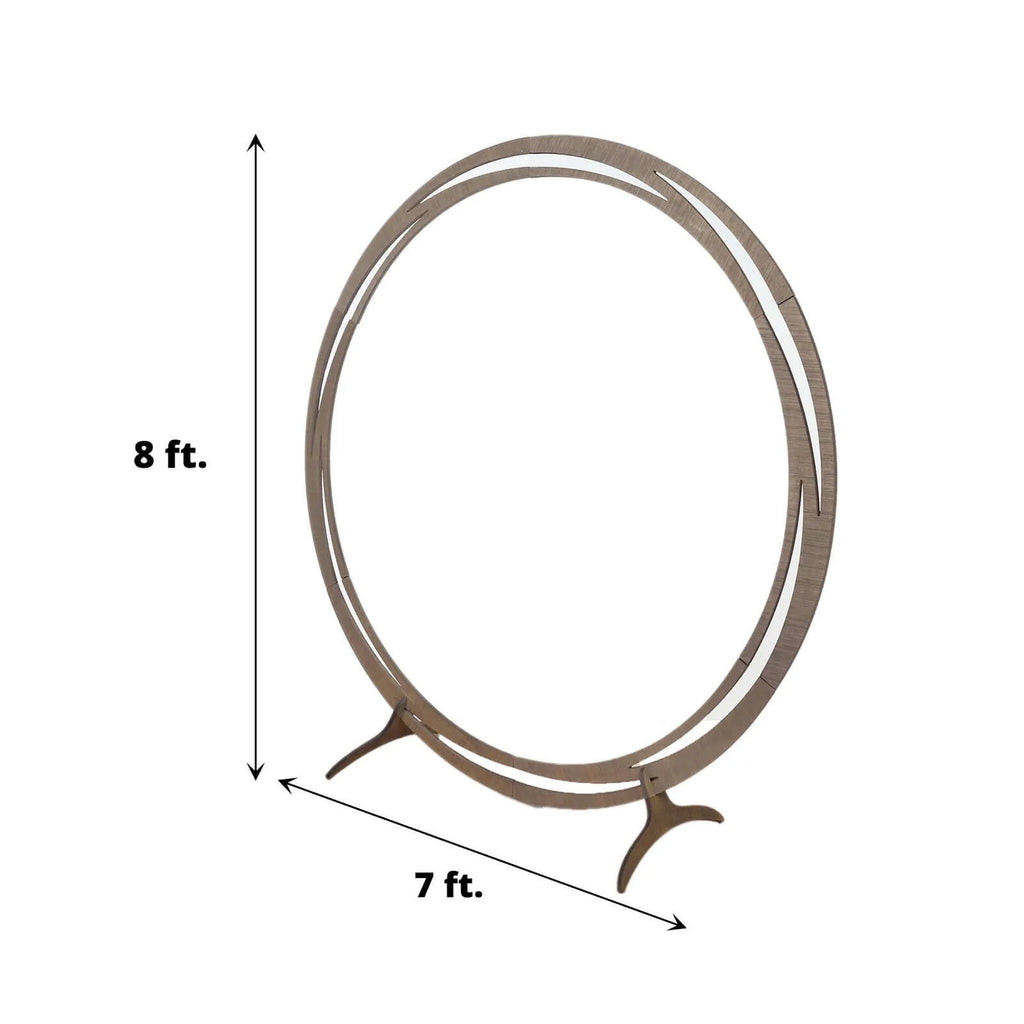 Efavormart 7FT Rustic Square Wedding Arch Wooden Backdrop Stand, Wedding Ceremony Arch - Brown