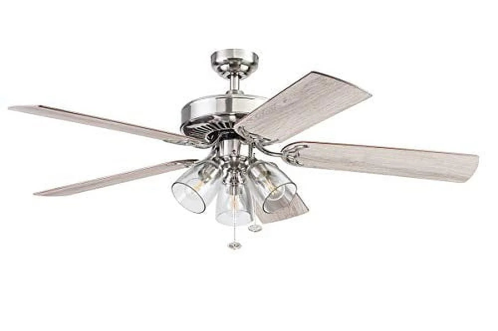 Prominence Home 51592 Saybrook Ceiling Fan, 52, Nickel