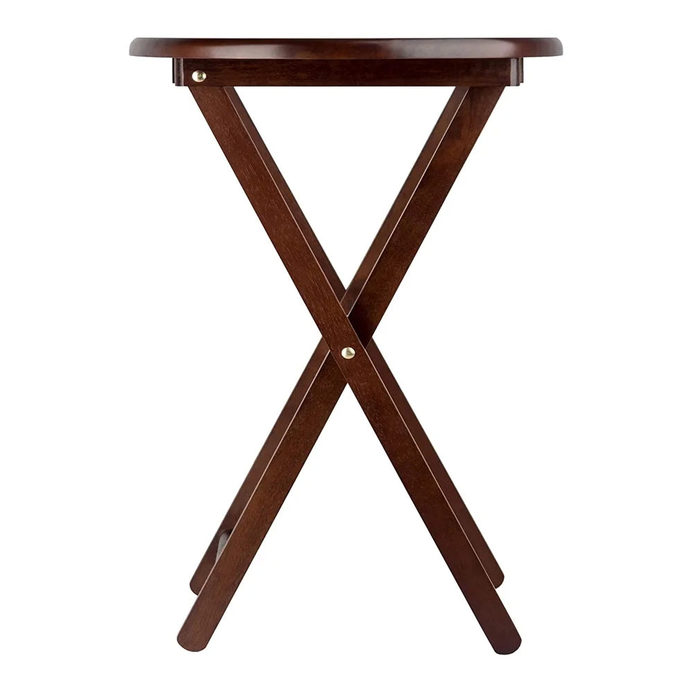 Winsome Nathan 5-Piece Snack Table Set, Oval Tops, Cappuccino Finish