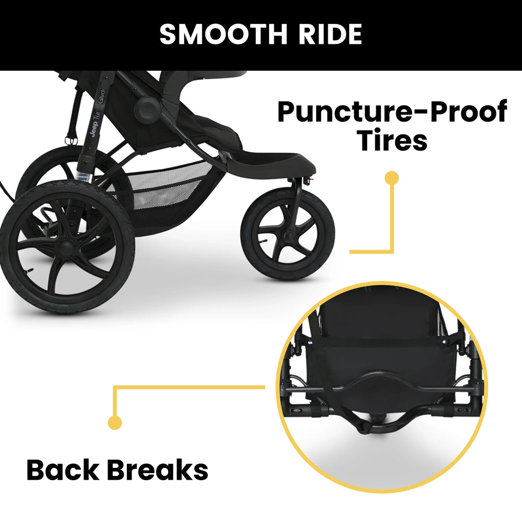 Jeep TurboGlyde Jogging Stroller by Delta Children, Black