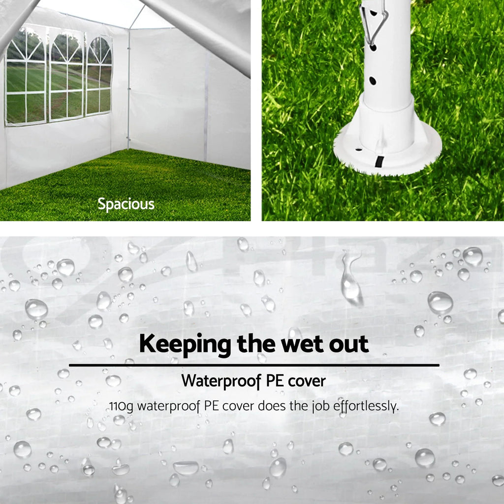 10'x20' Canopy Tent Wedding Party Outdoor Gazebo with 6 Removable Sidewalls for Weddings and Events