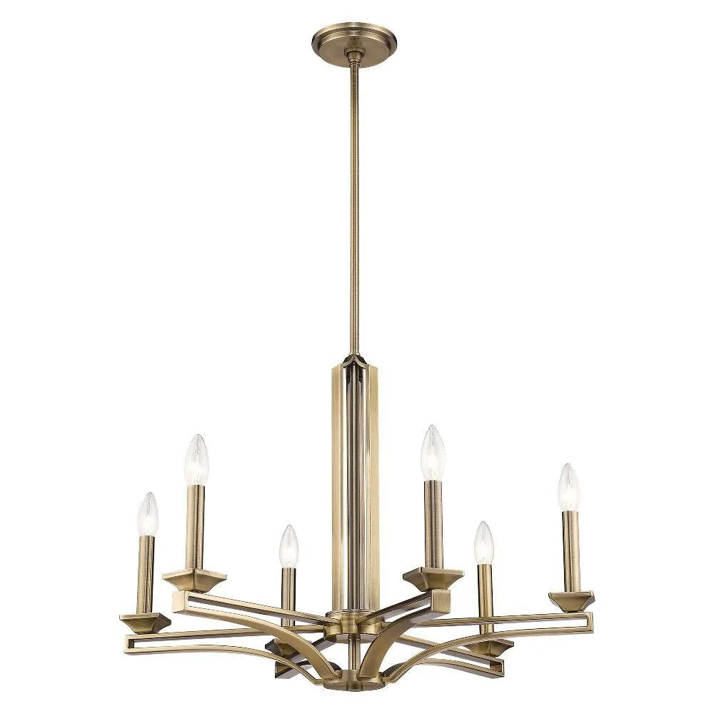 Livex Lighting Trumbull 6 Light Chandelier in Antique Brass