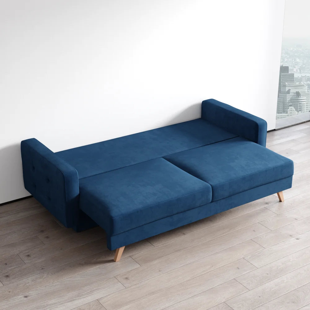 Meble Furniture Vegas Queen Sofa Bed with Storage, Multiple Colors