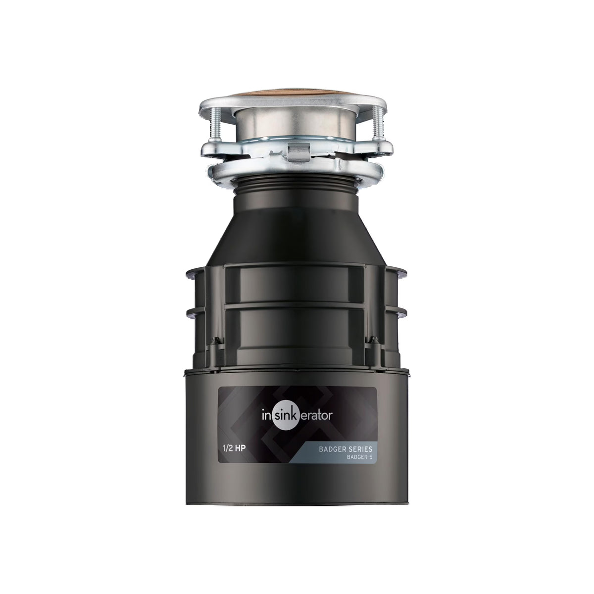 InSinkErator Badger 5 Garbage Disposal, Standard Series 1/2 HP Continuous Feed Food Waste Disposer, Black, Set of 1 C80