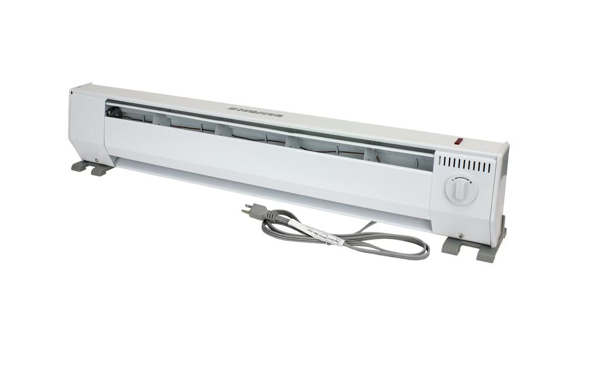 King Electric 4' Portable Baseboard Heater, 1000W / 120V, White, KP1210