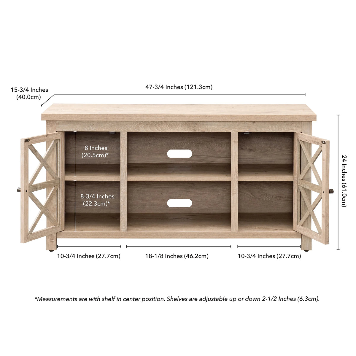 Evelyn&Zoe Colton TV Stand for TV's up to 55", White
