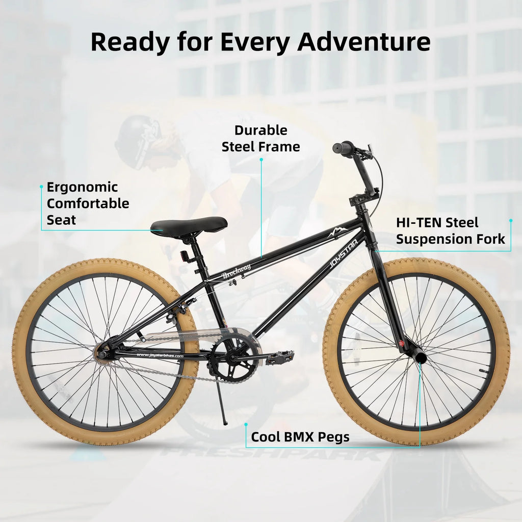 JOYSTAR Brockway Freestyle Kids BMX Bikes 20" Kids Bicycles for 6-11 Years Old Boys Girls, Multiple Colors
