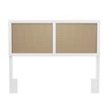 Hillsdale Furniture Serena Wood and Cane Panel Full/Queen Headboard, White