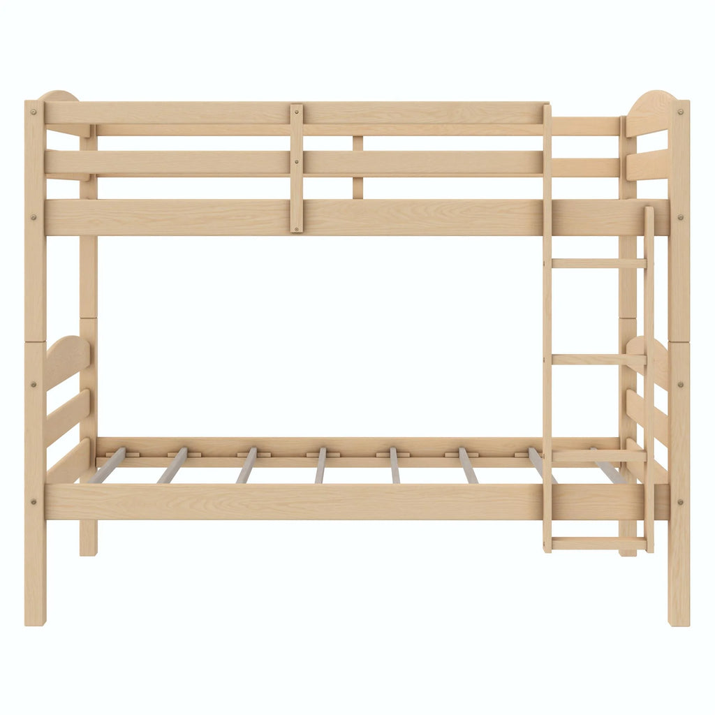Better Homes & Gardens Leighton Solid Wood Twin-over-Twin Convertible Bunk Bed, Vanilla
