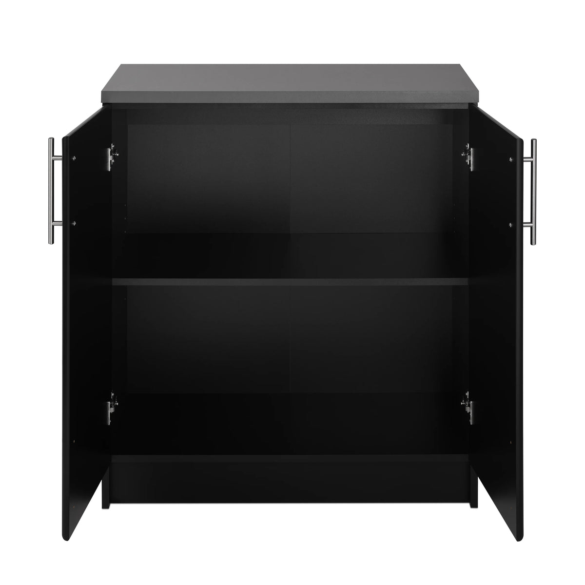 Prepac Elite Home Storage White Base Cabinet with Melamine Countertop