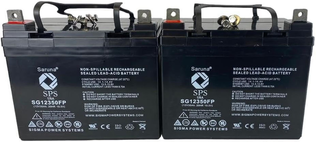 SPS Brand 12V 35Ah Replacement battery (SG12350) for Pride Mobility Jazzy Select 6 (2 PACK)