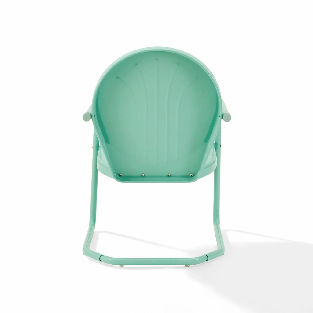 Crosley Griffith Outdoor Metal Armchair Tangerine Gloss-Color:Aqua Gloss