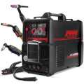 Plasma Cutter Welder Gas MIG/Gasless MIG/Lift TIG/Stick/CUT 5 in 1 Welding Machine with 110V/220V Dual Voltage,Thermal Protection IGBT Inverter LED Digital Display Multi Process Welder