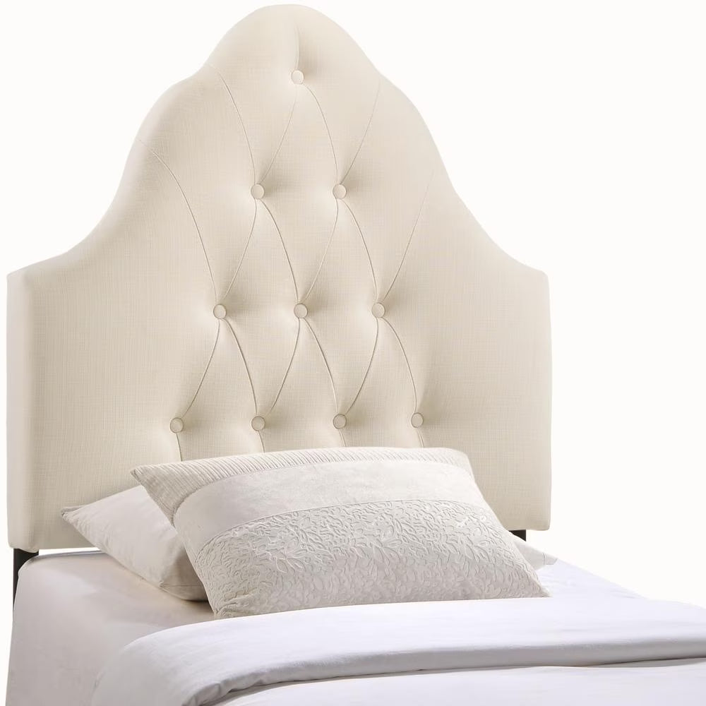 Modway Sovereign Queen Upholstered Fabric Headboard in Beige