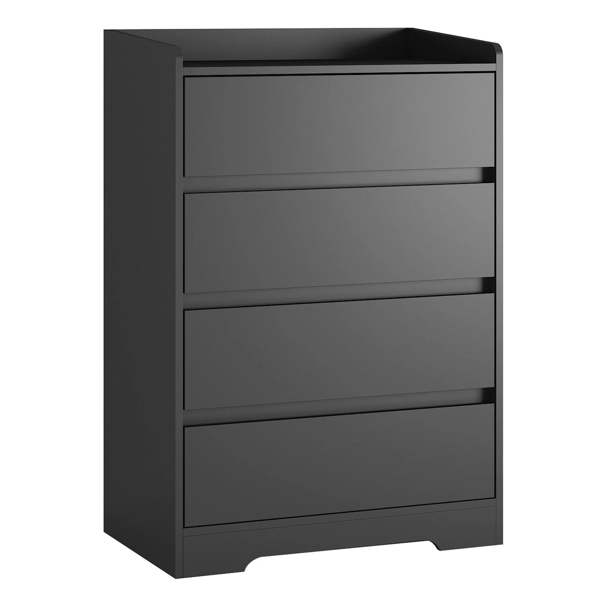 Aukfa Wood 4 Drawer Dresser,Chest of Drawer with Anti-fall Device, Black