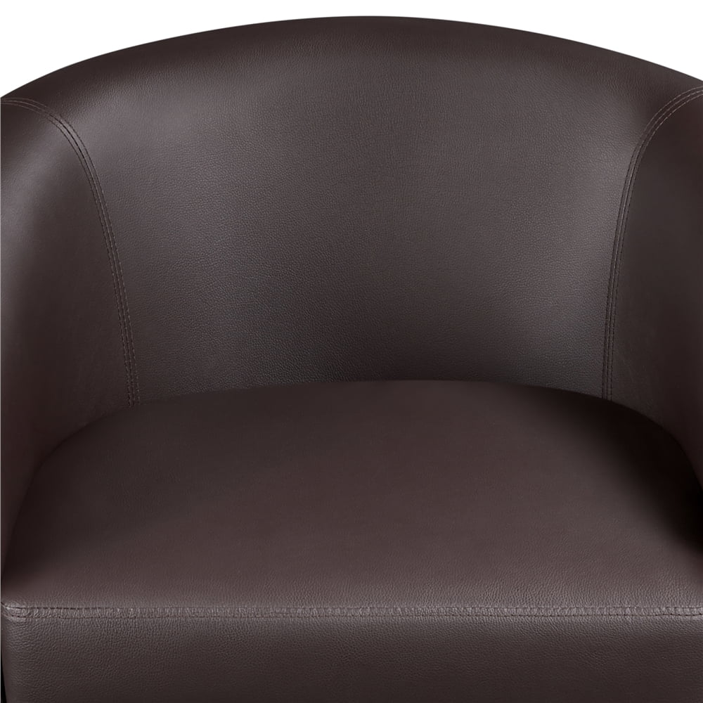 Yaheetech Faux Leather Accent Arm Chair For Living Room, Black