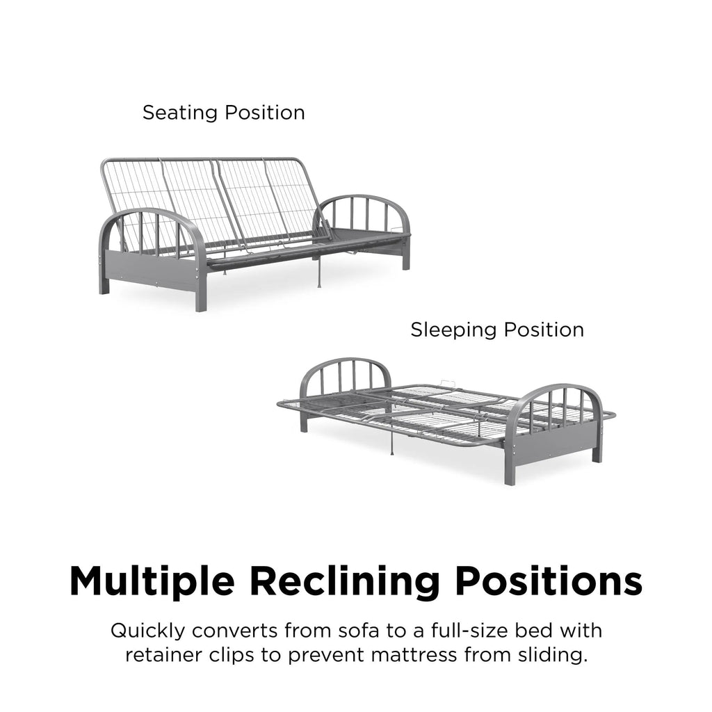 DHP Aiden Futon Frame, Silver