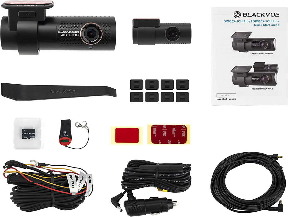 BLACKVUE DR900X-2CH PLUS | 4K UHD CLOUD DASHCAM | BUILT-IN WI-FI, GPS, PARKING MODE VOLTAGE MONITOR (32GB)