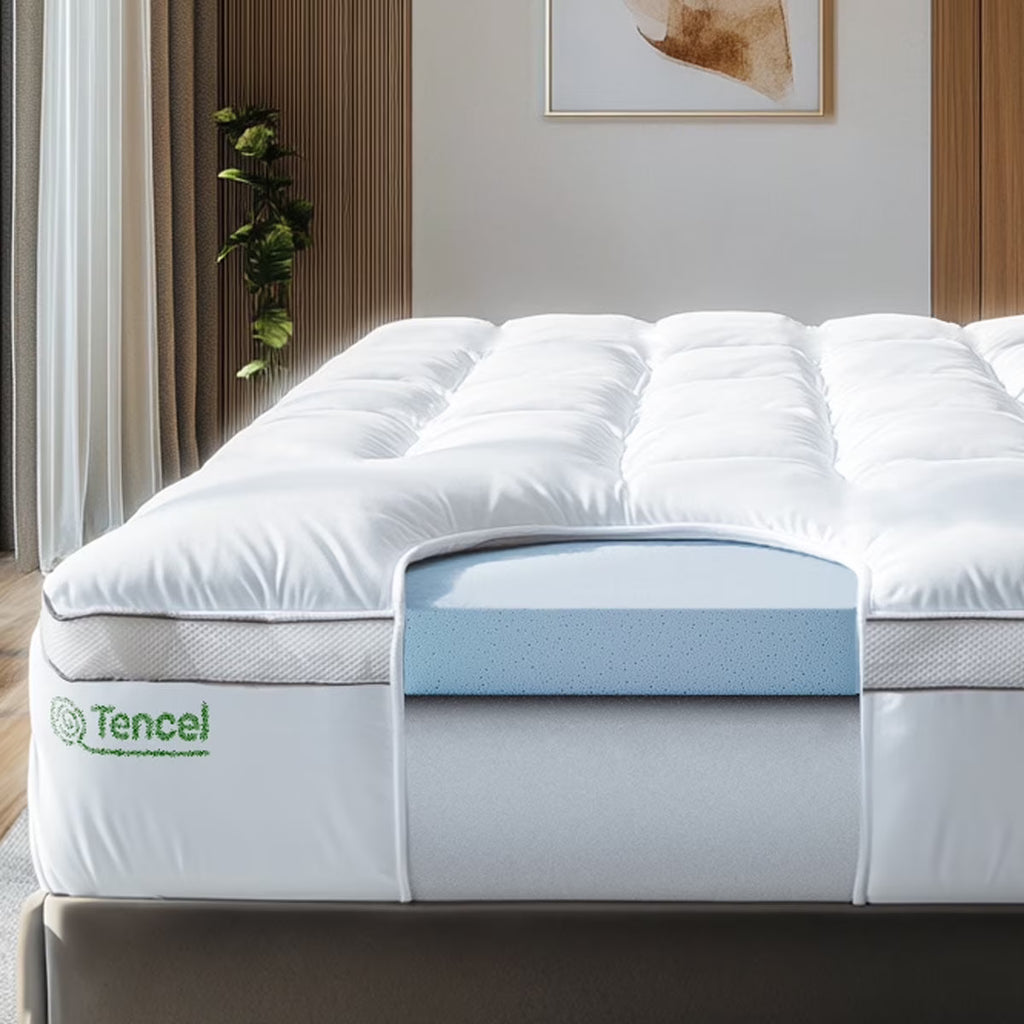 Viscosoft Hybrid Lux Dual Layer Mattress Topper - Twin Size a?? 4 Inch - CertiPUR-US Certified Gel Memory Foam