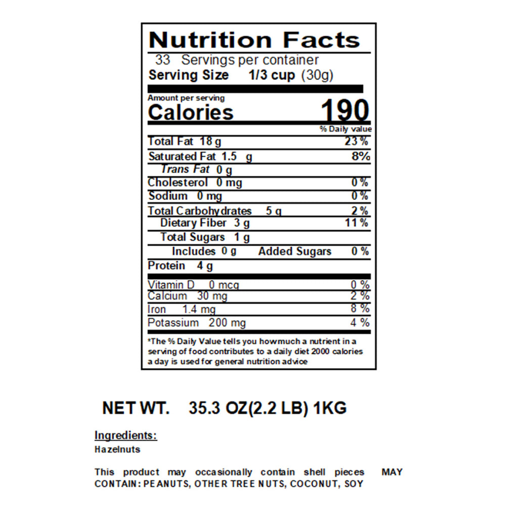 Yupik Raw Shelled Hazelnuts, 2.2 lbs, 3-pack
