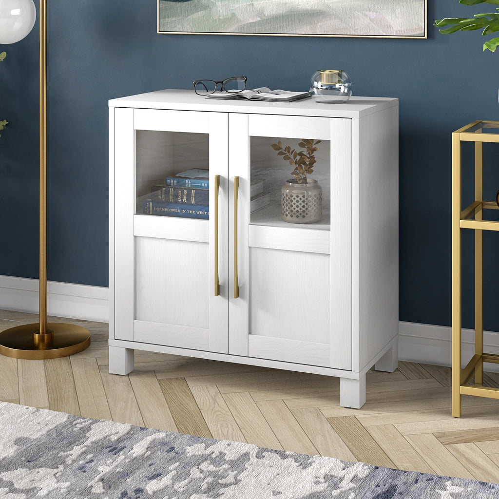 Evelyn&Zoe Holbrook Rectangular Accent Cabinet, Alder White