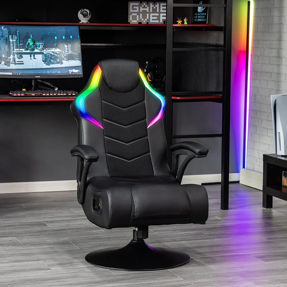 X Rocker Nemesis RGB Pedestal Gaming Chair, Black