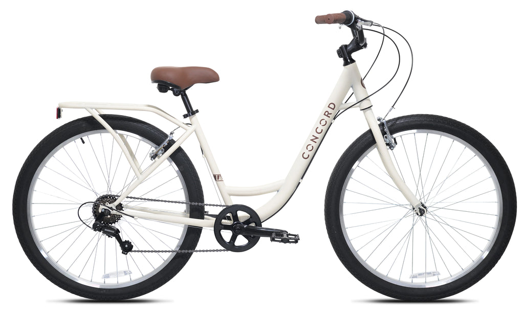 27.5" Concord Laguna Comfort Bicycle, 27.5" Wheels, Fits Adult Riders 5'4"-6'2", Unisex, Cream