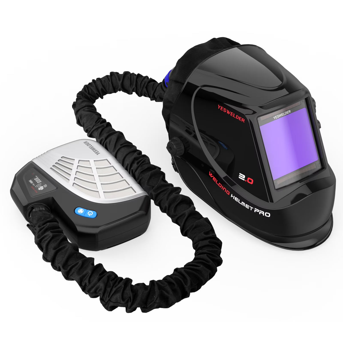 YESWELDER LYG-M800H Powered Air Purifying Welding Helmet with Auto-Darkening Lens