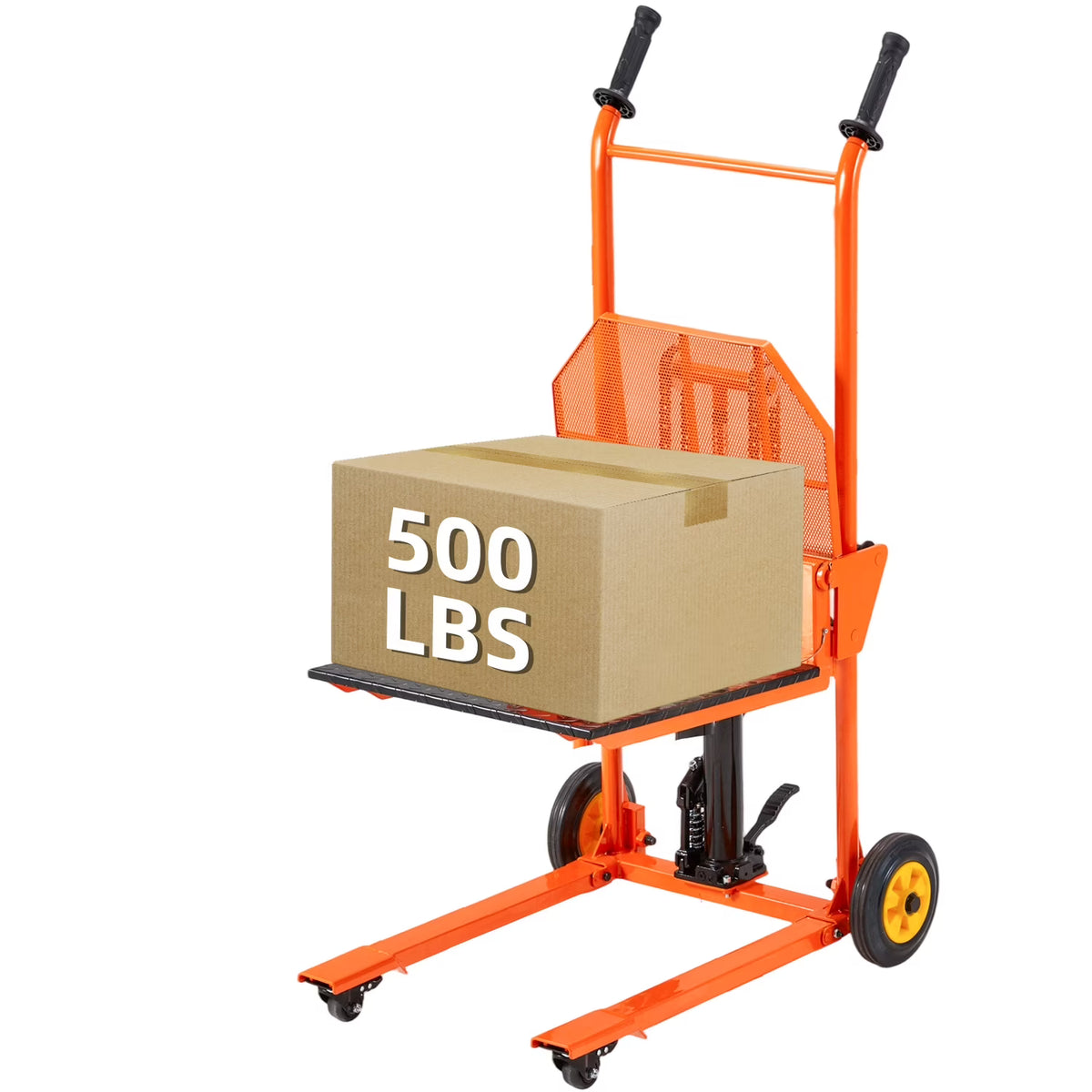 AECOJOY Hydraulic Material Lift Pallet Truck 500 Lbs,Lift Table Cart,32" Max Lift Height Pallet Truck Jack with Lockable Swivel Casters �C Ideal for Warehouse, Workshop and Garage Use