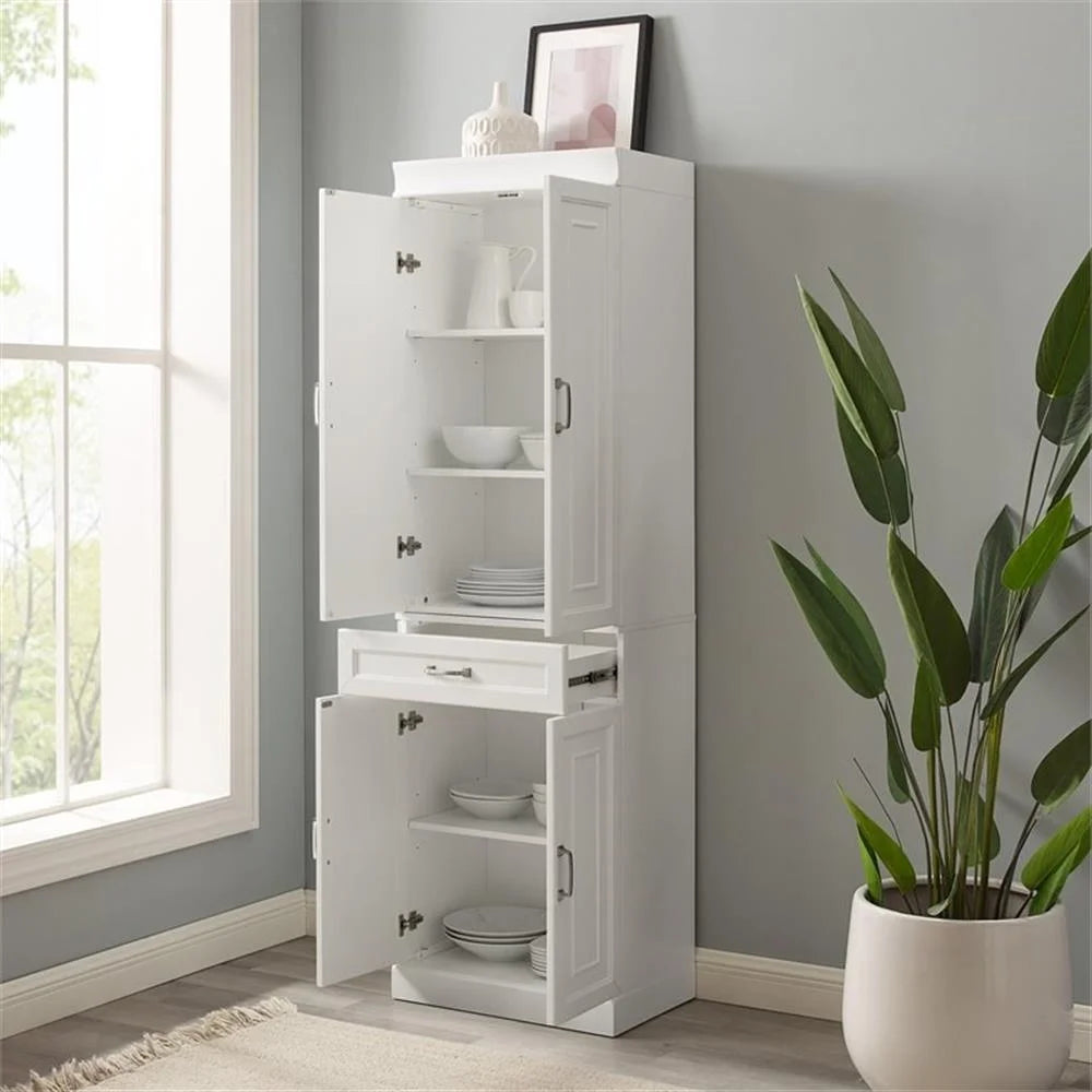 Crosley Furniture Stanton Pantry Storage Cabinet with Shelves, Kitchen, Dining, or Laundry Room
