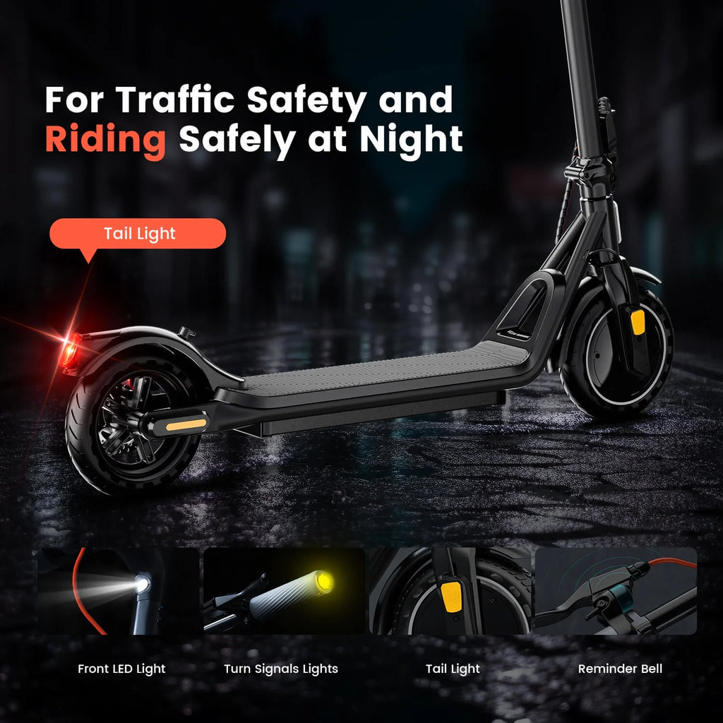 5TH WHEEL W16S 300W Electric Scooter with Turn Signal, 8.5” Solid Tires, 18mph & 12Miles Range, Folding Commuting E-Scooter for Adults with APP Control