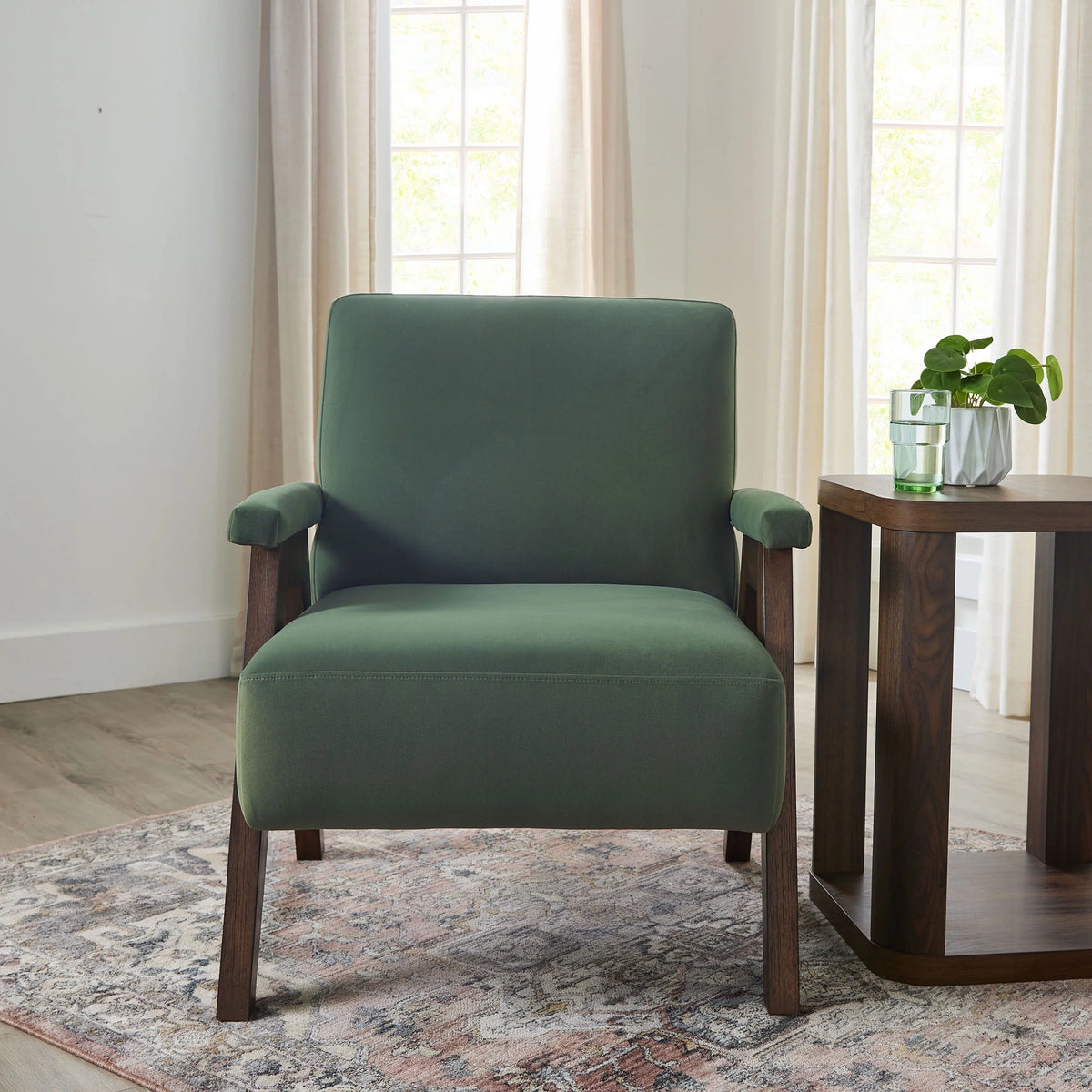 Better Homes & Gardens Ezra Accent Chair, Living Room, Cream