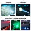 OLIGHT Marauder Mini 7,000 Lumens Bright Flashlight with 600 Meters Beam Distance, Powerful RGB Lights, Magnetic Rechargeable for Outdoors Work, Hunting, and Searching(Black)