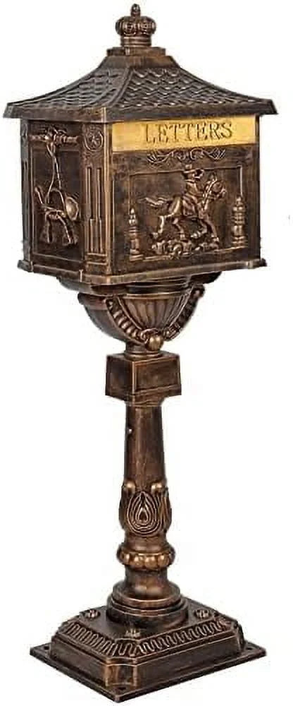 Mailbox Cast Aluminum Bronze Mail Box Postal Box Security Heavy Duty New