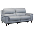Lizette Top Grain Leather Dove Grey Power Recliner Sofa with USB