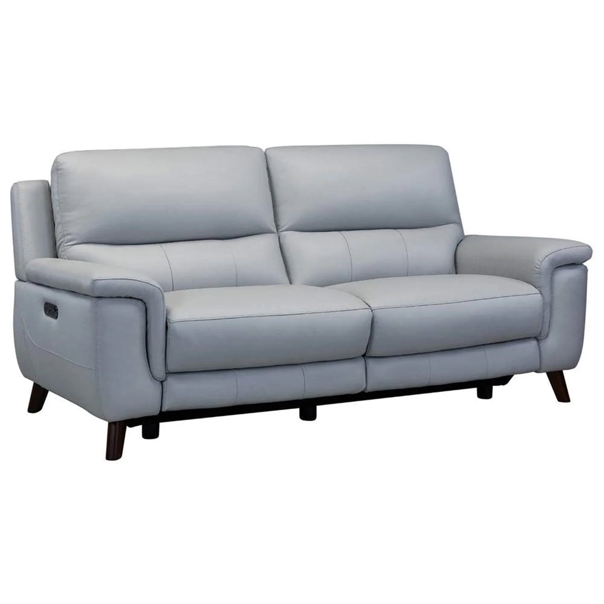 Lizette Top Grain Leather Dove Grey Power Recliner Sofa with USB