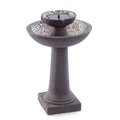 Smart Solar, Riverstone Solar-on-Demand 2-Tier Fountain - Brown