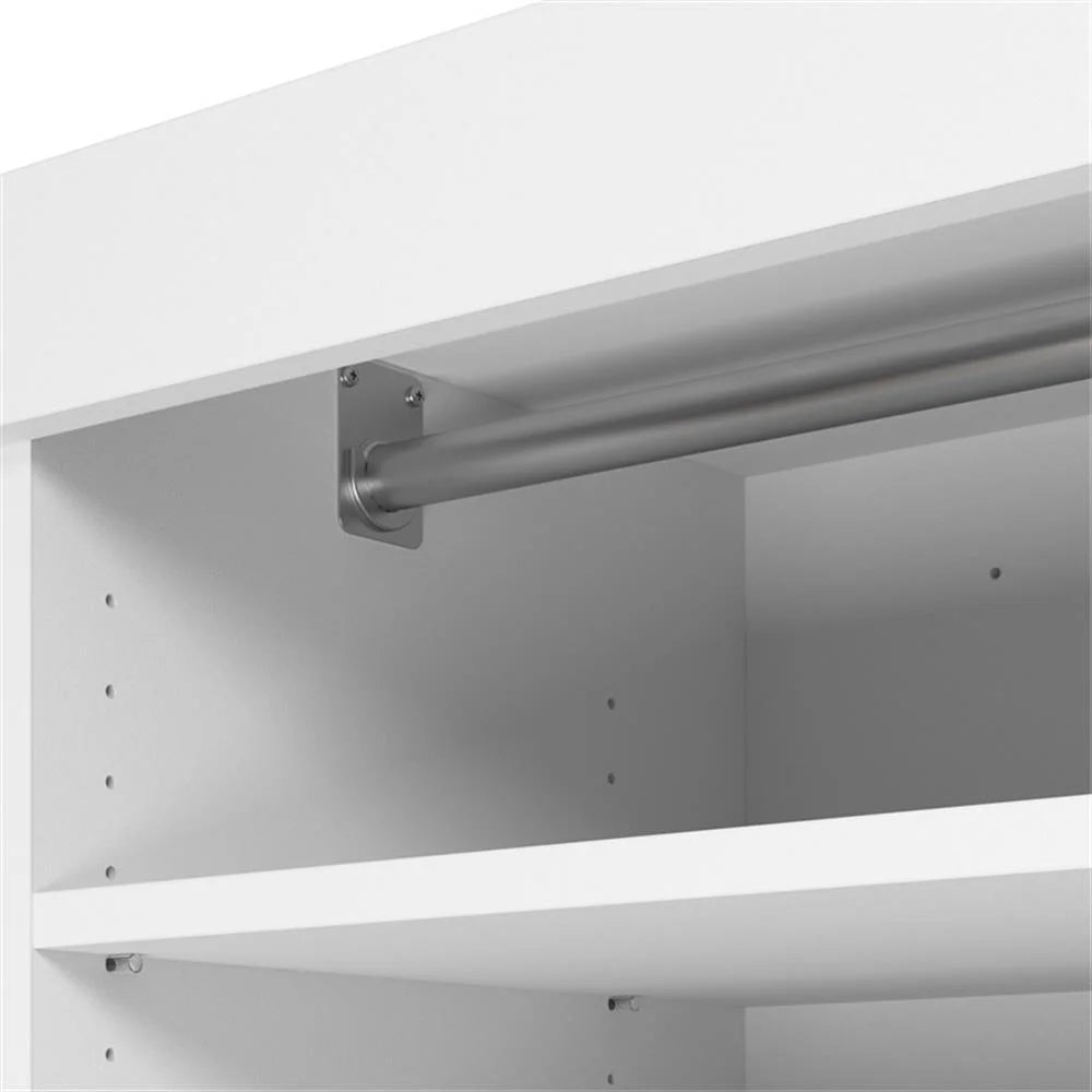 Bestar Pur 86W Closet Organizer System in White - Engineered Wood