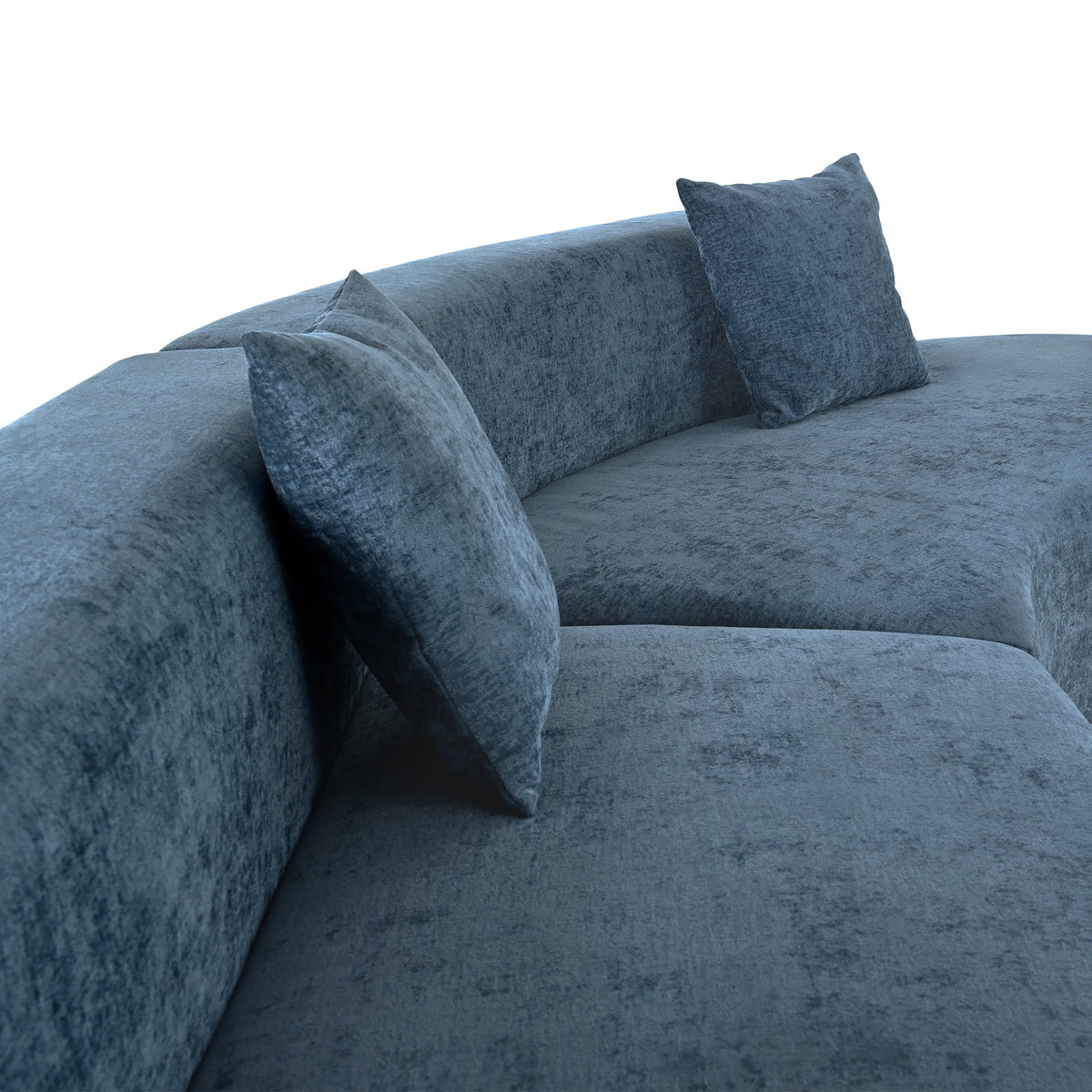 Harper & Bright Designs Modern Curved Floor Sofa Set, Modular Sectional Sponge Couch for Living Room, 2 PC Free Combination No Assembly Foam-Filled Sofa, Beige