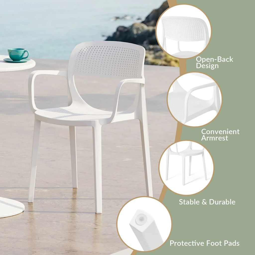 WestinTrends Playa 7-Piece Outdoor Rectangular Metal Patio Dining Table Set With Stackable Patio Dining Chairs, Red