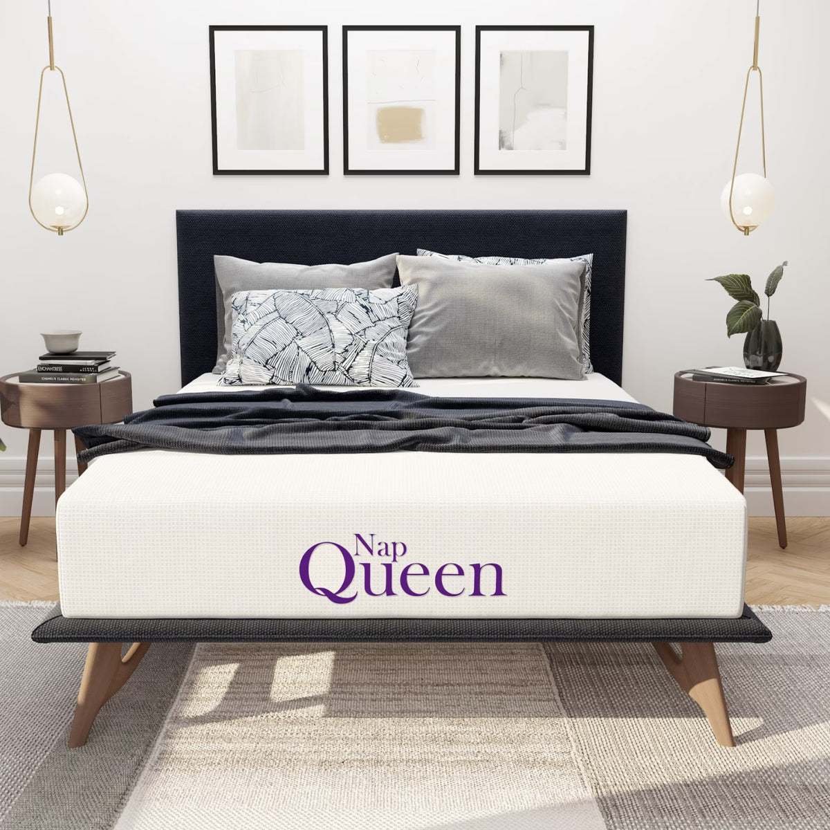 NapQueen Elizabeth 8" Full Mattress, Cooling Gel Infused Memory Foam, Bed in a Box, Adult