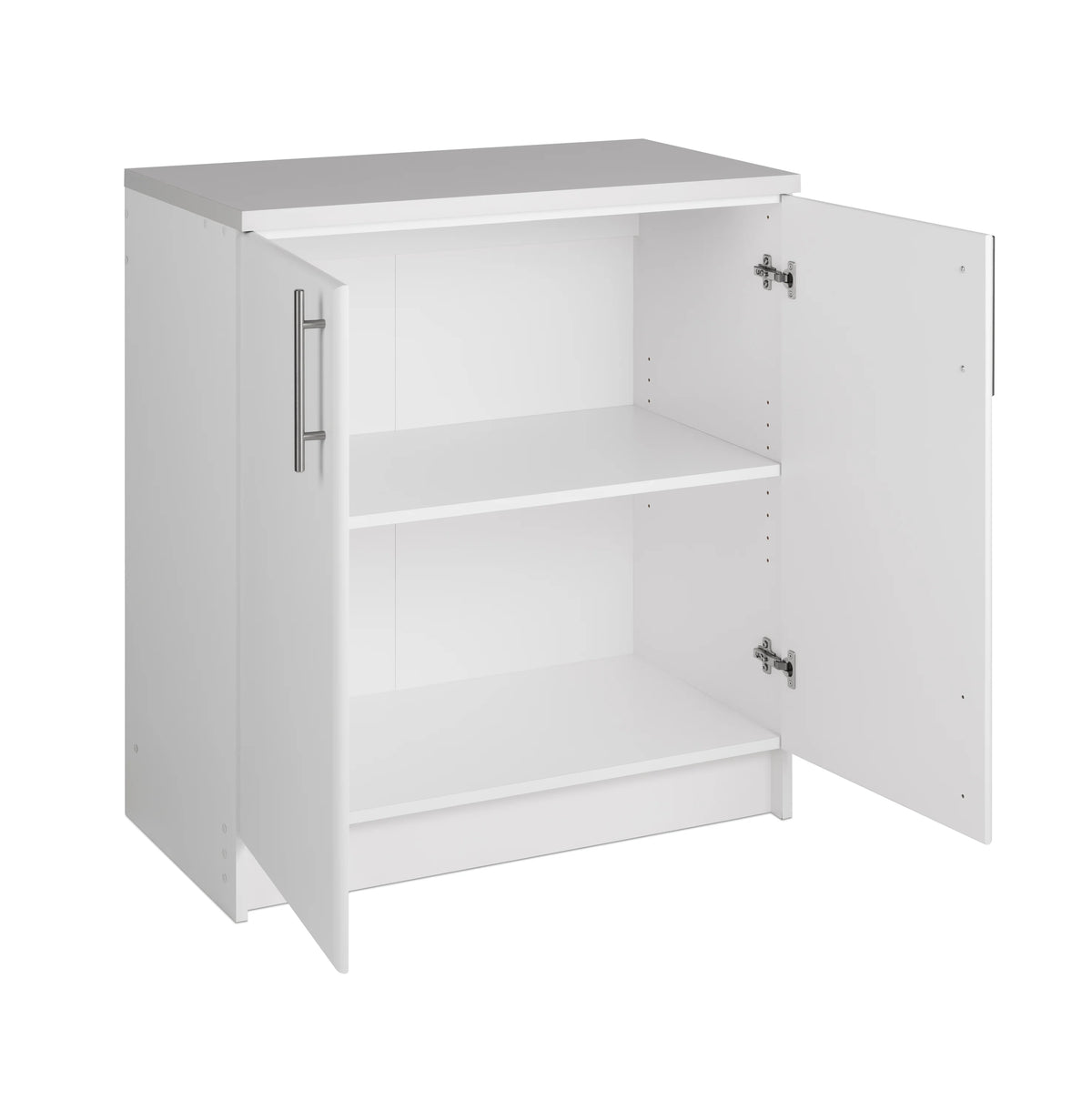Prepac Elite Home Storage White Base Cabinet with Melamine Countertop