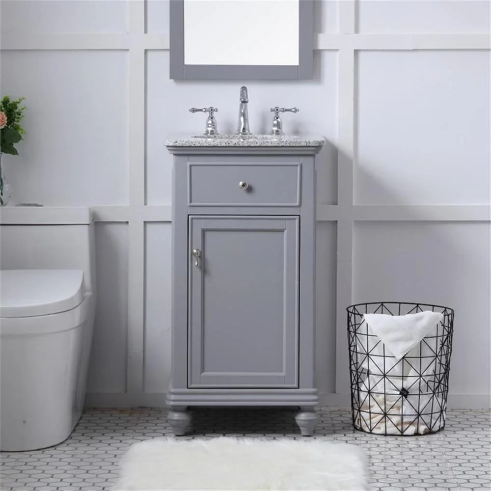 19 inch single bathroom vanity in vintage mint
