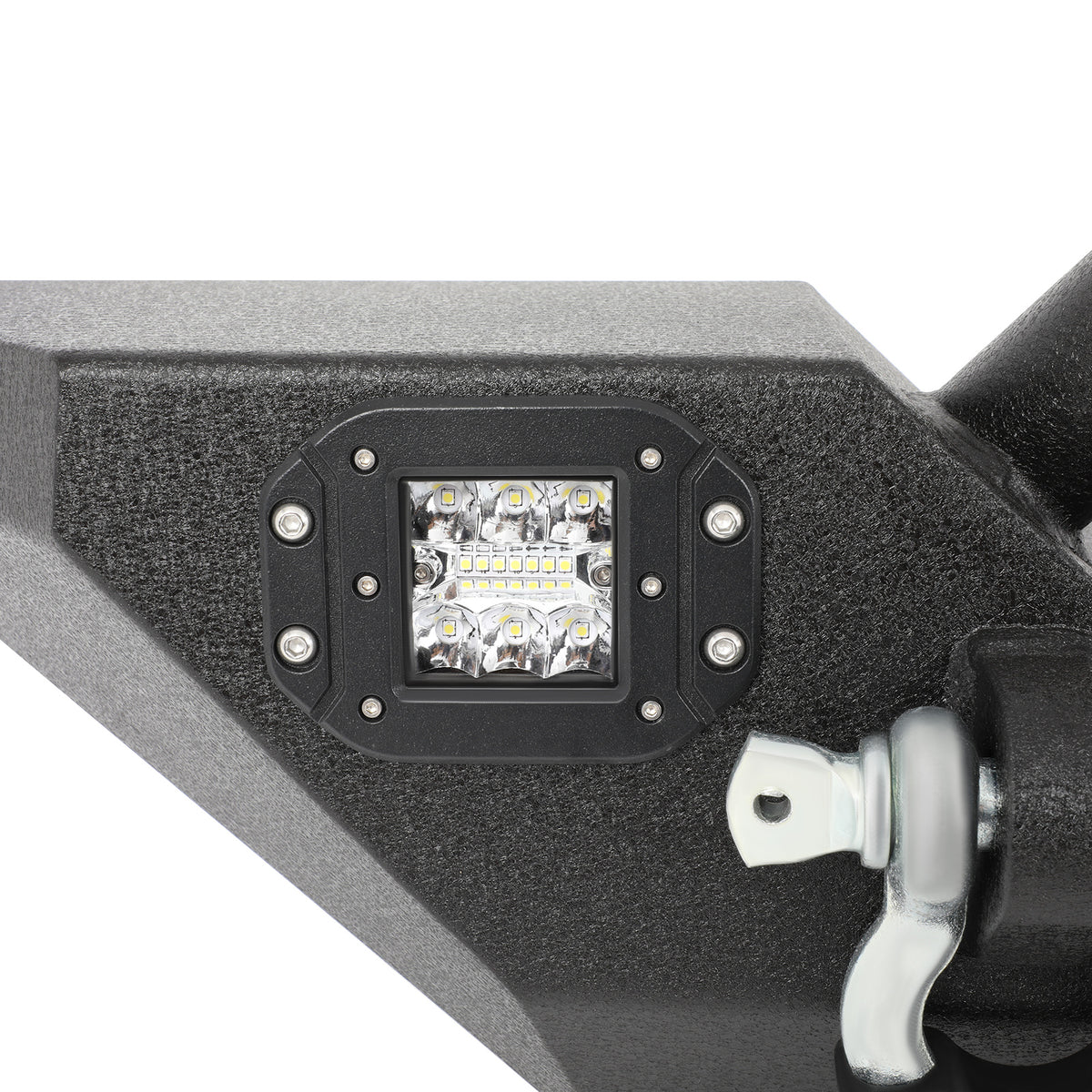 cciyu Front Bumper Compatible for Wrangler JK/JL 2007-2022 with D-ring, LED Lights